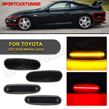 For 1993-1998 Toyota Supra A80 Smoke Bumper Signals Frontr Side Marker Lights
