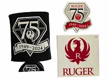 Genuine Oem Ruger 75th Anniversary Sticker Decal Black Can Koozie Phoenix Decal