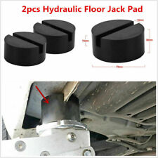 2 Slotted Rail Floor Jack Disk Rubber Pad Adapter For Pinch Weld Side Jackpad