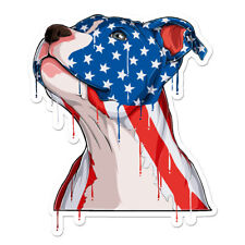 American Flag Pitbull - Vinyl Decal Sticker - Ebn7719