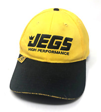 Jegs Hat Cap High Performance Racing Yellow Strap Back Adjustable