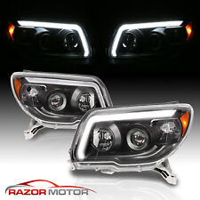 2006-2009 For Toyota 4runner Suv Black Led Plank Style Projector Headlights Set