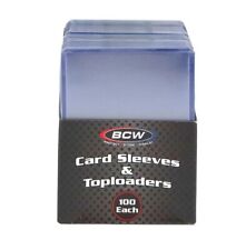 100 Bcw Top Loader 3x4 Standard Card Toploaders Plus Soft Sleeves 100 Each