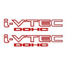 38 2x Red I-vtec Dohc Vinyl Decal Stickers Emblem For Honda Acura Ivtec