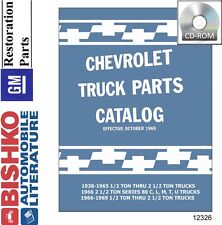 1938 1948 1958 1969 Chevrolet 10-60 Series Truck Part Numbers Book Cd