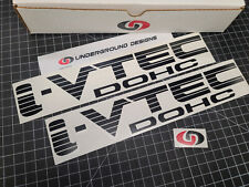 I-vtec Dohc Decals Fat Blinds 2-pack Vinyl Sticker 12 Fits Honda Civic Si Rsx