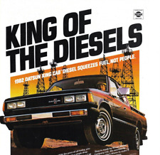 1981 Datsun King Cab Vintage Diesel Engine Original Print Ad 8 X 11