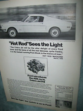 1968 Ford Mustang - Introducing The 428 Cobra Jet Engine - Mid-size Mag. Ad