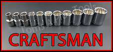 Craftsman Hand Tools 11pc 12 Sae 12pt Ratchet Wrench Socket Set Free Shipping