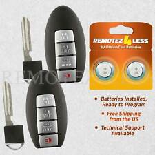 Replacement For Nissan Infiniti Keyless Entry Remote Car Key Fob 4btn Pair