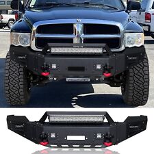 For 2002-2005 Dodge Ram 1500 Steel Front Bumper With D-rings And Winch Seat