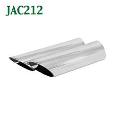 Jac212 Pair 2 12 2.5 Chrome Angle Cut Exhaust Tips 2 34 Outlet 9 Long