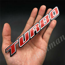 Red Turbo T Car Auto Trunk Lid Rear Fender Badge Emblem Decals Sticker
