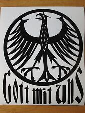 4x5 German Eagle Gott Mit Uns Vinyl Decal Bundesadler Sticker Porsche Vw Bmw
