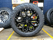 20x9 D576 Fuel Assault Black Wheels Rim 32 At Tires Package 6x135 Ford F150