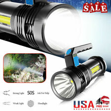 Brightest 2500000lm Rechargeable Led Torch Spotlight 4 Modes Military Flashlight