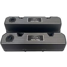 Ford Racing 351 Cleveland Valve Covers - Nos - Ford Racing Logo - Black