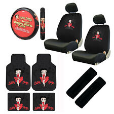 11pc Classic Betty Boop Car Truck Floor Mats Seat Covers Steering Wheel Cover