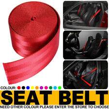 Red 3.6m Harness 3 Point Auto Car Racing Nylon Safety Retractable Lap Seat Belt