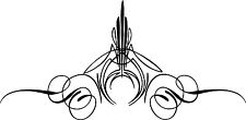 Custom Graphic Center Scroll Pinstriping Decal 12 Pair 2 Decals