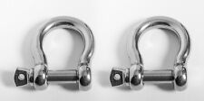 2x Bow Shackle Marine 304 Stainless Steel D-ring 4mm 532 Boat Rigging