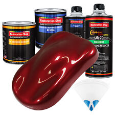 Fire Red Pearl Quart Urethane Basecoat Clearcoat Car Auto Body Paint Kit