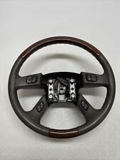 2003-2006 Cadillac Escalade Steering Wheel Wcontrols Rare Oem Tanwoodgrain