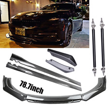 Carbon Fiber Side Skirts Rear Front Bumper Lip Splitter Rod For E36 E46 E90 E91
