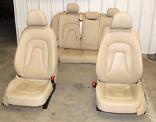 2009-2016 Audi A4 Front Rear Seat Set Beige Leather Heated