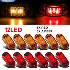 66pcs Marker Lights 2.5 Led Truck Trailer Oval Clearance Side Light Amber Red