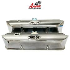 Ford Fe 390 Gt Tall Valve Covers Polished - Die-cast Aluminum - Ansen Usa