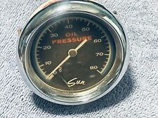 Vintage Blue Line Sun Oil Pressure Gauge Gasser Day 2 Ford Chevy Mopar