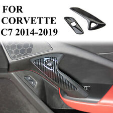 Carbon Fiber Inner Door Handle Molding Cover Trim For Chevrolet Corvette C7