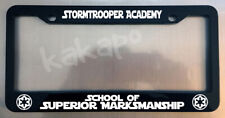 Stormtrooper Academy School Of..star Wars Glossy Black License Plate Frame