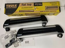 Thule 724 Flat Top Ski Carrier Rack Wmounts For Square Bars - Nos W Box