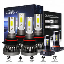 For Gmc Sierra 1500 2500hd 3500 2007-2013 Led Headlight Kit Hilo Fog Light Bulb