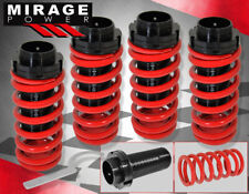 For 88-00 Honda Civic Crx Del Sol Red Coilover Coil Lowering Springs Sleeves Kit