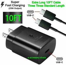 25w Type Usb-c Super Fast Wall Charger10ft Cable For Samsung Galaxy S20 S21 5g