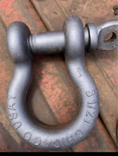 1 X 8.5 Ton Chicago D Ring Bow Shackle With Screw Pin Clevis Usa Made