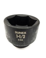 Sunex 248 1-1-2 12 Drive 6 Point Shallow Impact Socket Standard Tools 6pt Sae