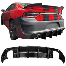For 2020-2023 Dodge Charger Widebody Rear Bumper Diffuser Lip Gloss Black Primed