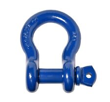 78 Blue D Ring Bow Shackle Screw W 1 Pin Clevis Rigging Hummer Towing 6.5 Ton