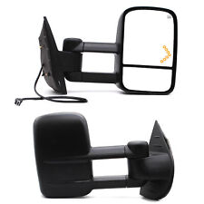 Towing Mirrors For 2007-13 Chevy Silverado Gmc Sierra Power Heated Led Signal