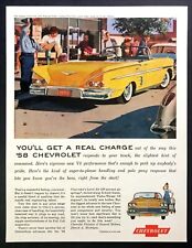1958 Chevrolet Impala Convertible Photo Responds To Your Touch Vintage Print Ad