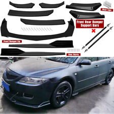 For Mazda3 Hatchback Front Rear Bumper Lip Spoiler Splitter Body Kit Side Skirt-