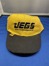 Jegs High Performance Racing Baseball Hat Cap Yellow And Black Adjustable