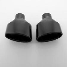 2.5 Inlet Black Exhaust Tips Stainless Steel Slant 6 Oval Audi Rs Look