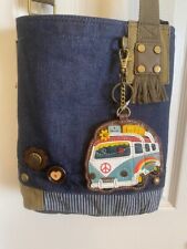 New Listing  Chala Patch Canvas Crossbody Bag With Vw Bus Key Fob - Denim