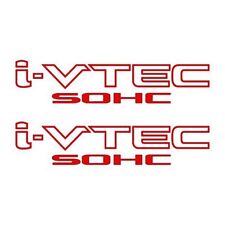 33 2x Red I-vtec Sohc Vinyl Decal Stickers Emblem Honda Acura Ivtec