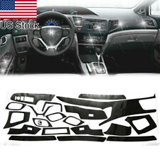 Reflective Carbon Fiber Interior Stickers For 2012-14 Honda Civic Sedan Gen 9th